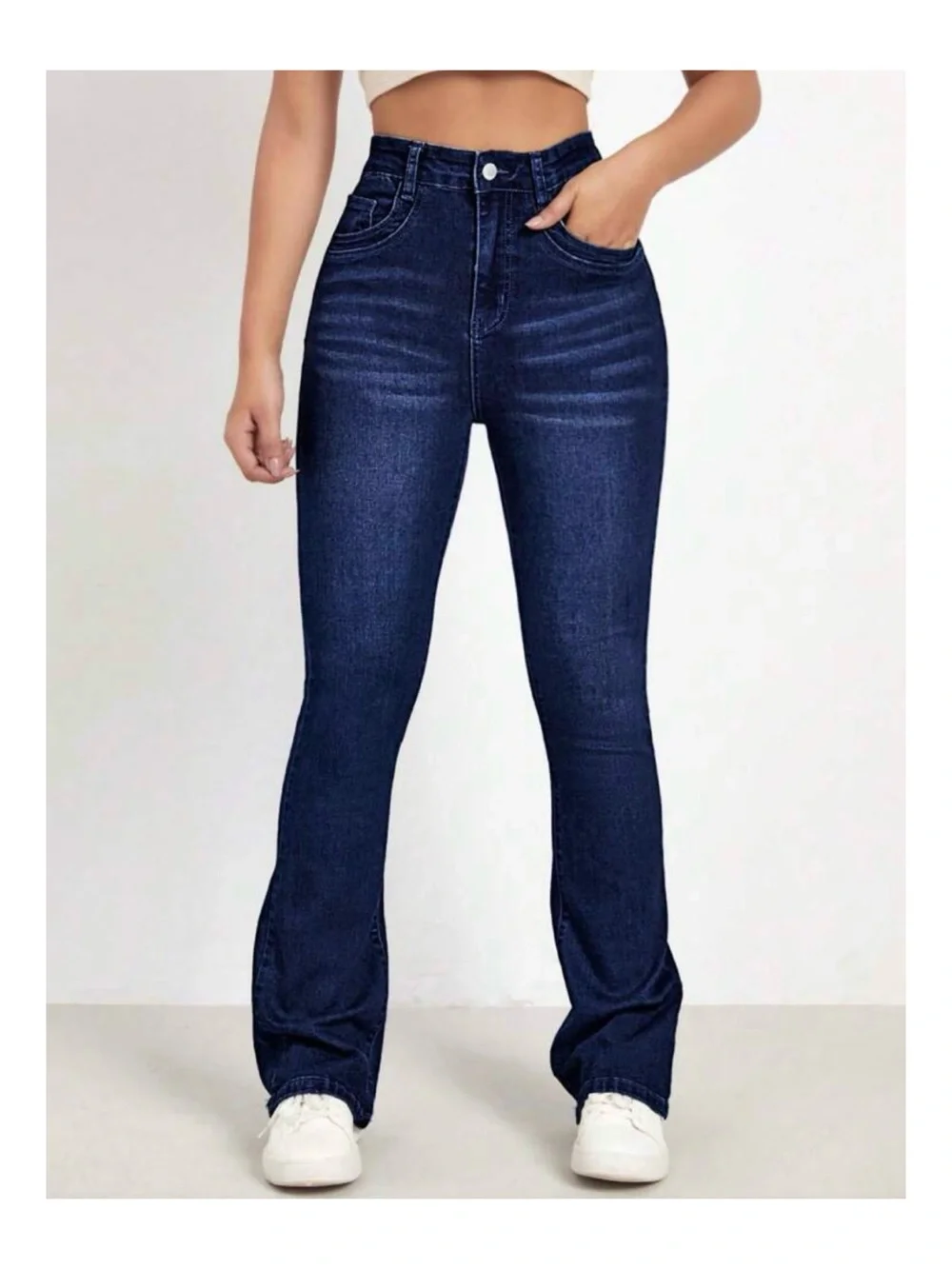 Shein SXY stretch dark wash curve friendly bootcut jeans 6x34 • new!